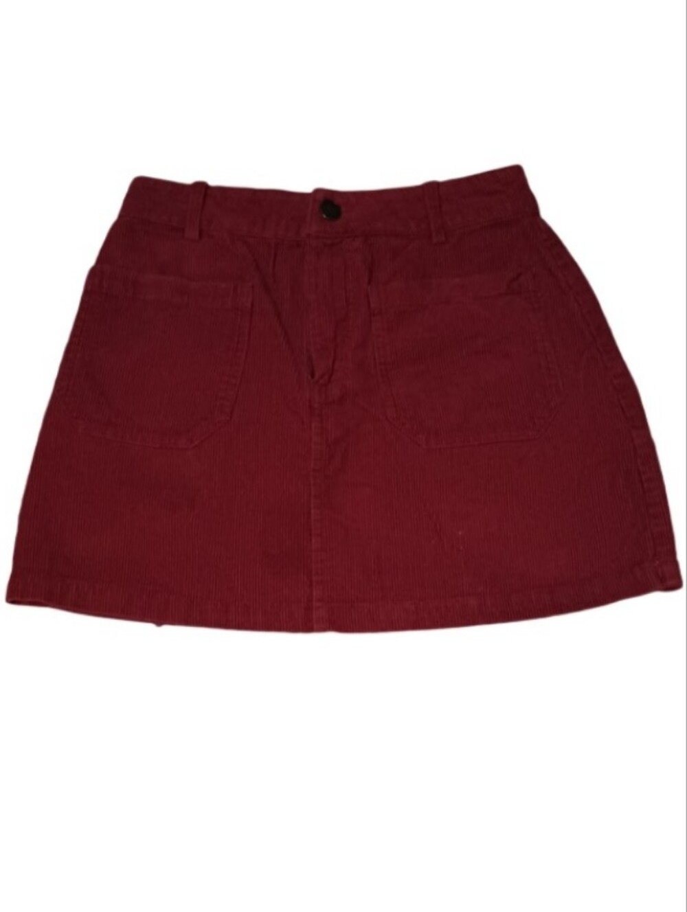 Copper Key Corduroy Mini Skirt in Burgundy